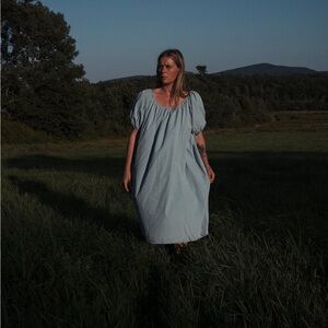 Rudy Jude Adult Gather Dress in sky nwt xs